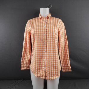 J Crew Women Top XS Yellow Gingham Preppy Y2K Retro Oversize Cottage Core NEW